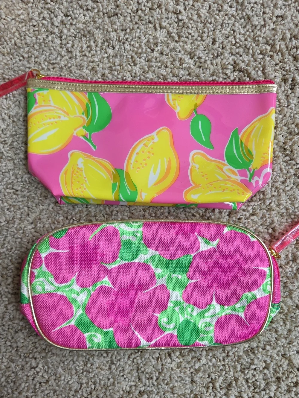 Lot Of 2 Estee Lauder Cosmetic Bags With Lilly Pulitzer Design